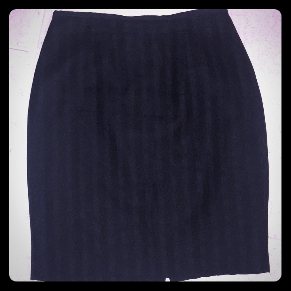 Black Pinstripe Skirt